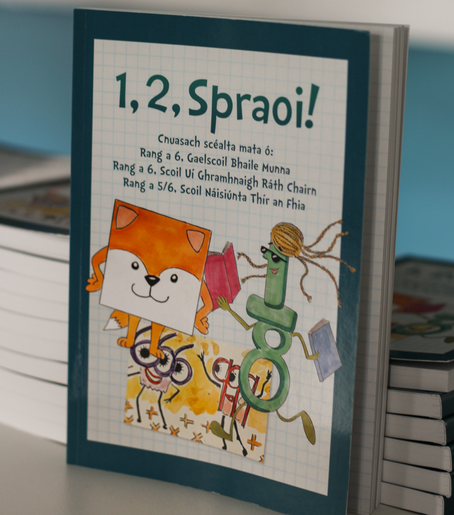 close-up of 1, 2, Spraoi! 