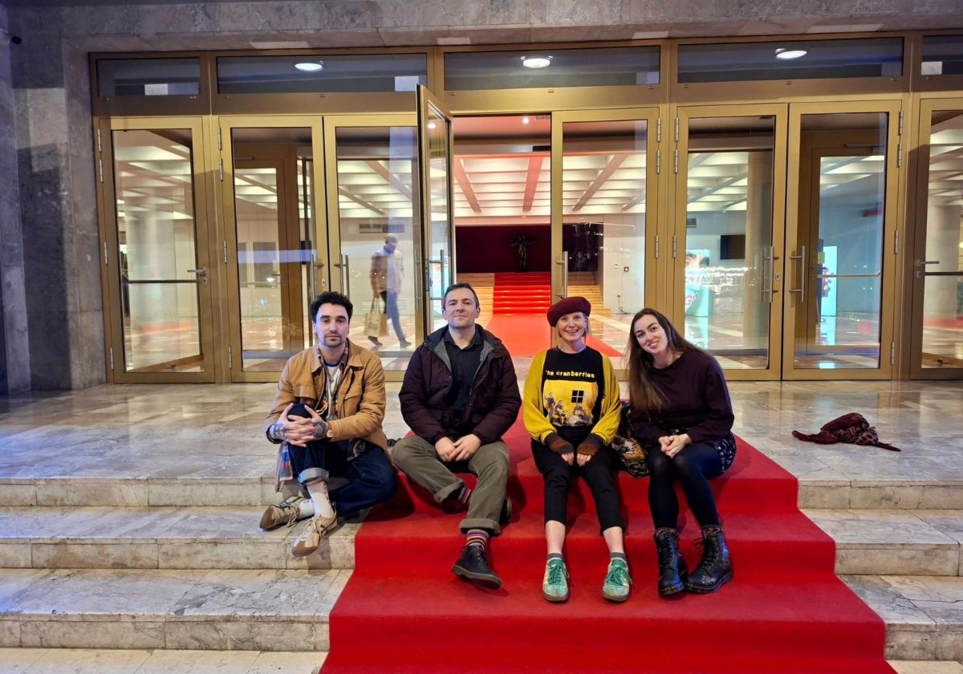  Djamel White, Mark Davidson, Ciara Geraghty and Hazel Hogan in Tirana, Albania.