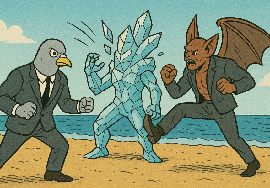 Manbat and the Epic Battle against the Diamond Monster