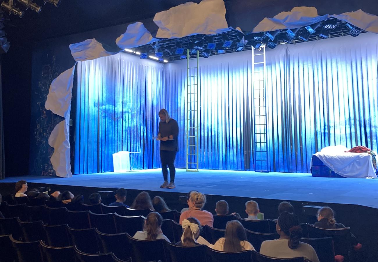 Students in audience at Gate Theatre