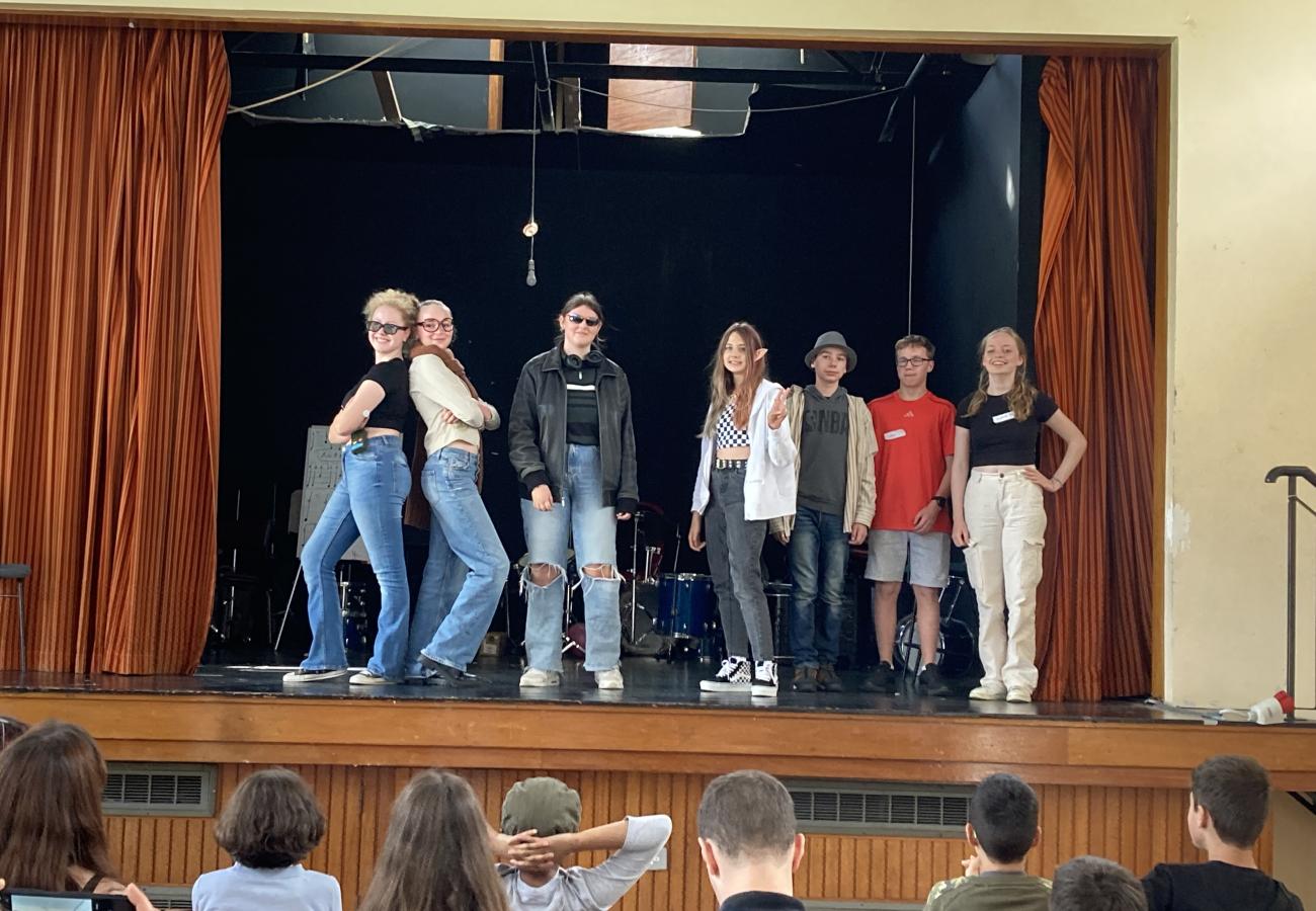 Teens on stage